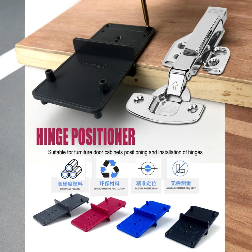 35mm & 40mm Woodworking Hinge Hole Locator Template - Precision Drill Guide for Cabinet Door Installation
