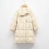 White Duck Down Solid Color Hooded Down Jacket Women's Loose New Winter Long Thickened Coat Tide