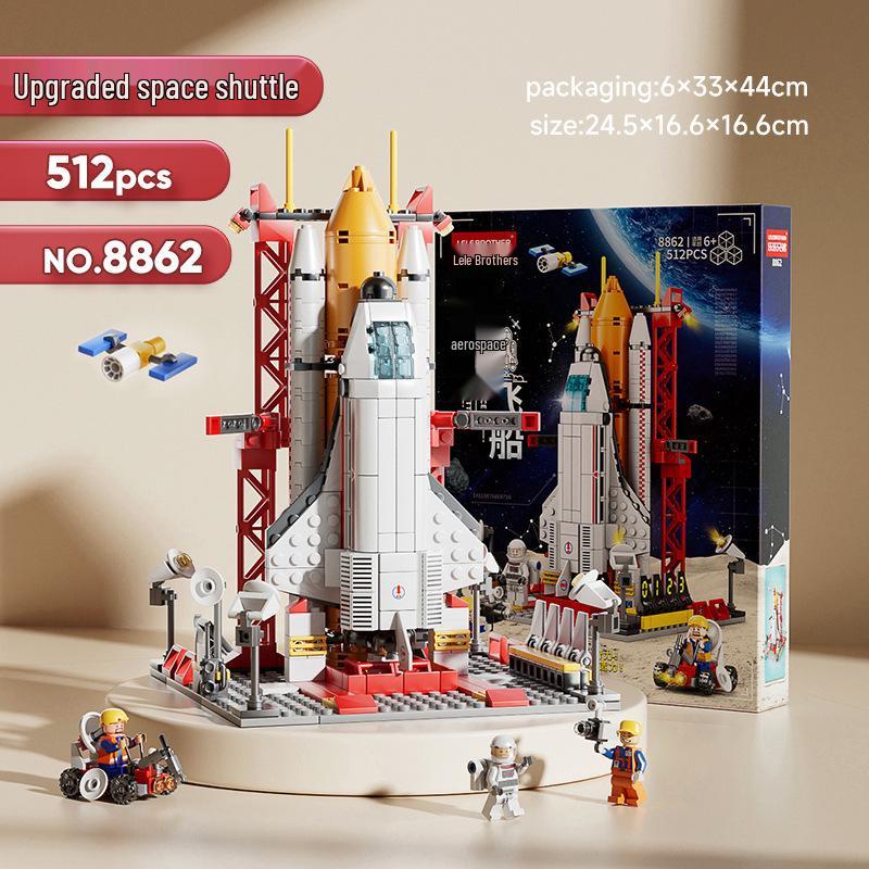 Spacecraft Starship Falcon Toy Building Blocks - Children's Rocket Assembly Set