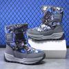 Boys' Winter 2025 High-Top Snow Boots with Thick Plush Lining - Outdoor Cotton Boots for Children