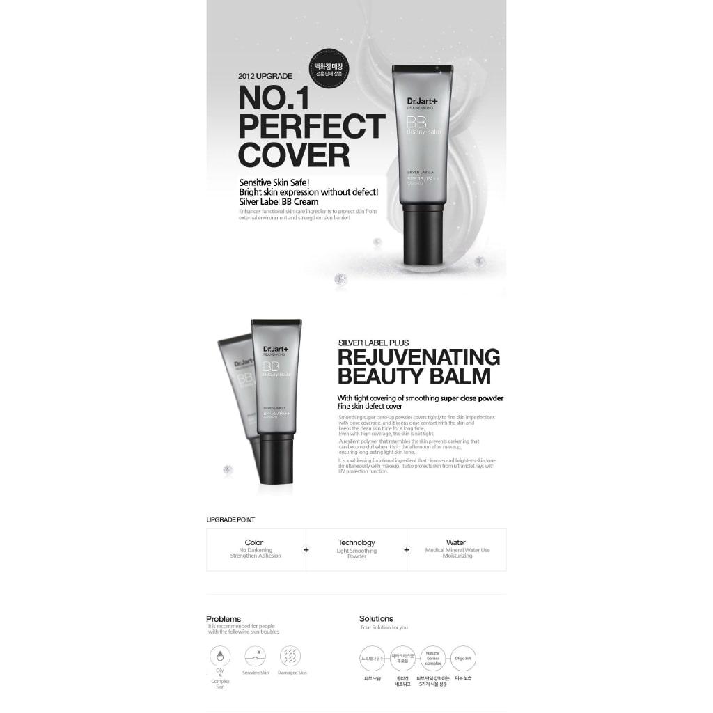 Dr.Jart+ Rejuvenating BB Beauty Balm SILVER LABEL Plus Creams SPF35 PA++