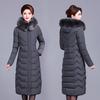 Middle-aged and Elderly Plus Fertilizer Plus Size Cotton-padded Jacket Women's Winter Long Section Over The Knee Thick Coat