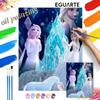 Disney Frozen Elsa DIY Oil Painting Art Painting Kit Home Wall Decor Handmade Gift for Princess Fans Creative Craft for Room Decoration