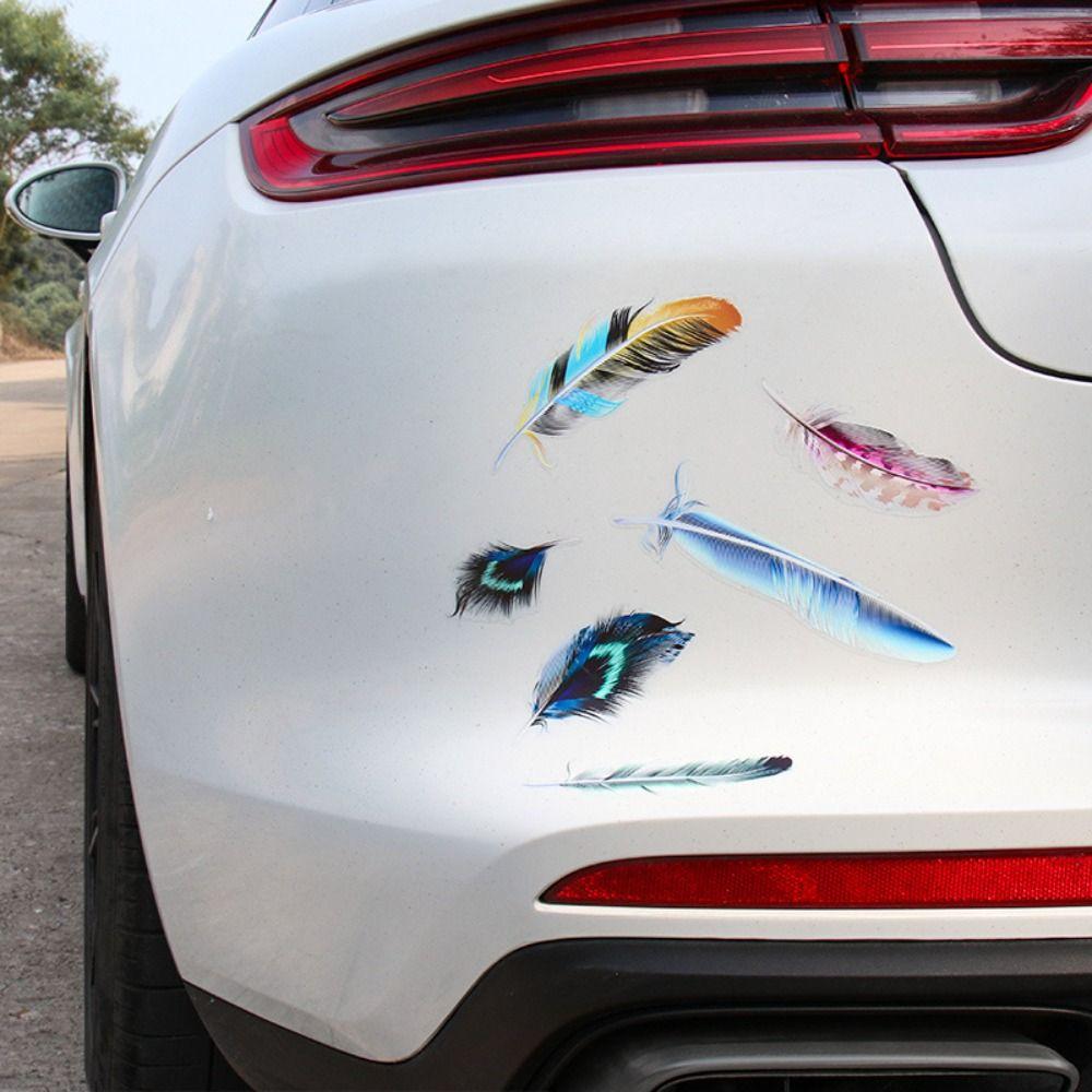 Car Modified Car Decal Feather Rear Trunk Sticker Creative Decoration Window