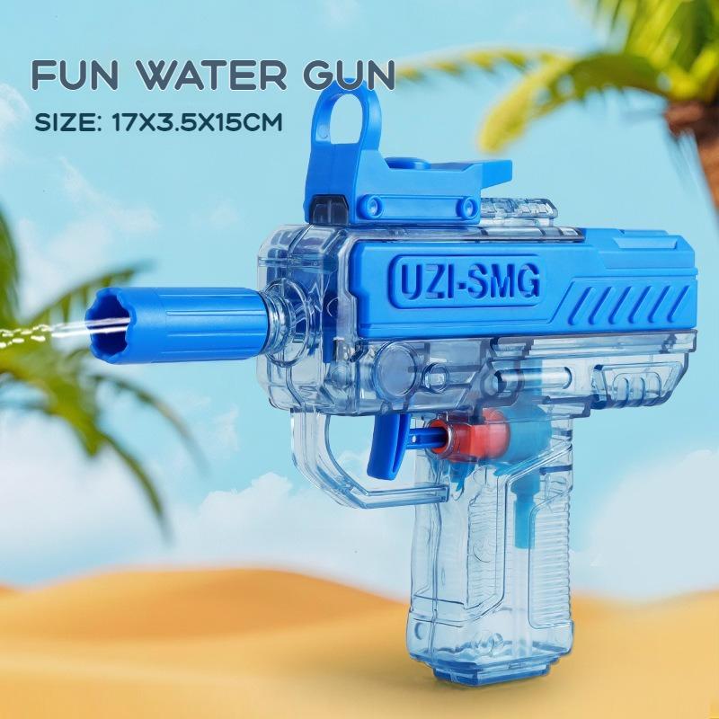Летний водяной пистолет UZI, неэлектрический, высокое давление, полностью автоматический, для игры на пляже, для детей и взрослых, подарок на день рождения