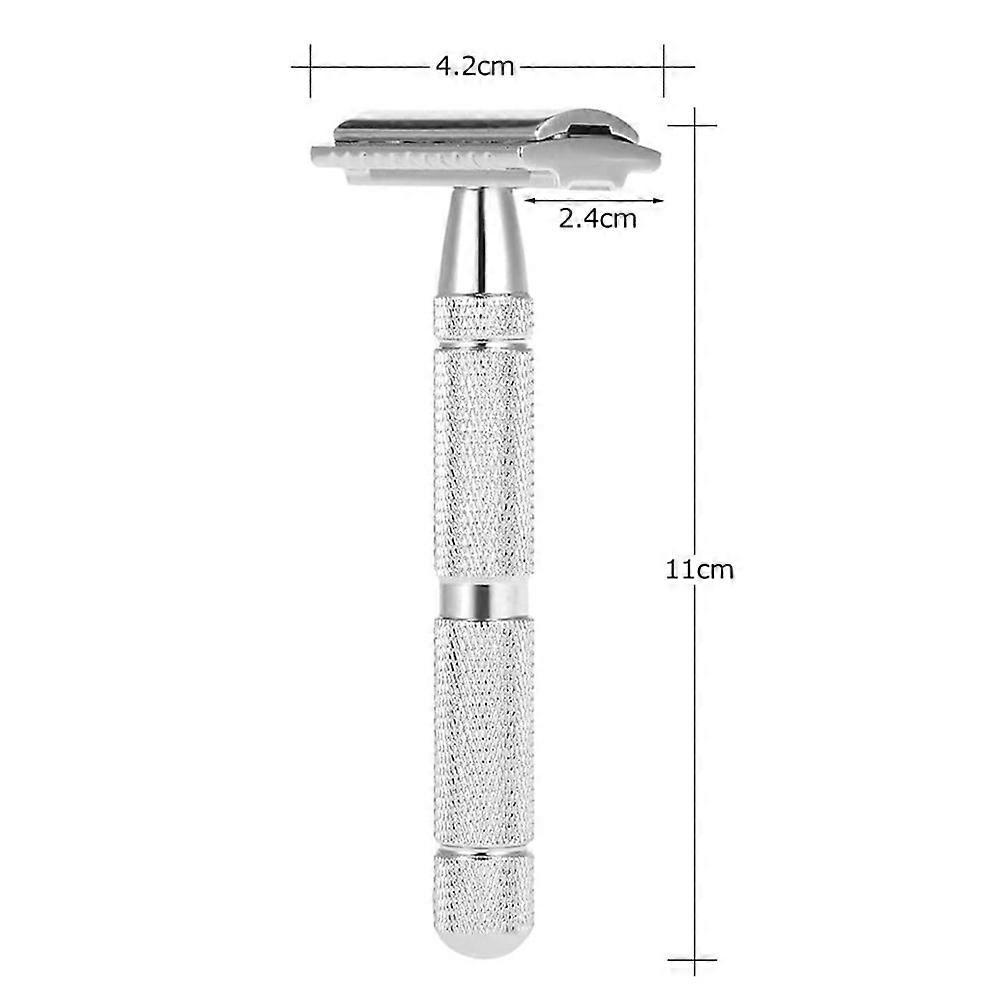 Stainless Steel Safety Razor Traditional Men's Double Edge Shaving Razor Manual Beard Razor Shaving Tool