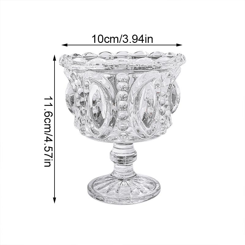 1 шт., модный десертный стакан для мороженого, йогурта, пудинга, мусса, десертная миска, сервировочное блюдо, стеклянная чашка для парфе на высокой ножке, элегантная 11,6x10 см