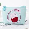 Cartoon Cute Cat Printed Coin Purse PU Multifunctional Coin Key Storage Bag Bank Credit ID Card Holder Sanitary Pad Organizer