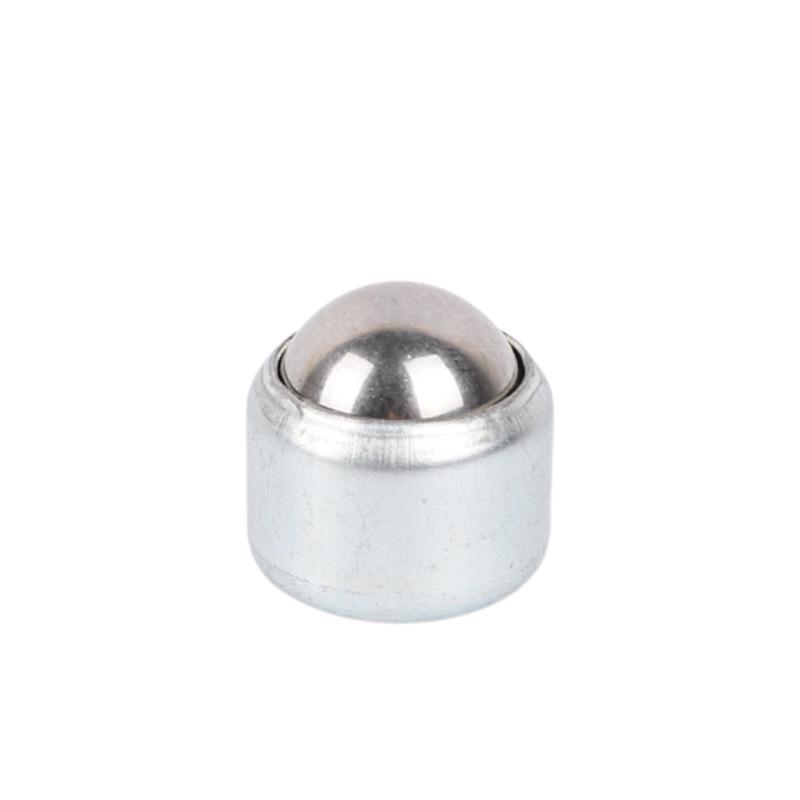 CY-19C Carbon Steel Transfer Ball - Smooth Surface, Flat Bottom, Small Cylindrical Positioning Component