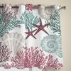 Шторы на окна в виде ракушек из кораллов и морских звезд для гостиной, спальни, современные шторы для кухни, шторы, занавески