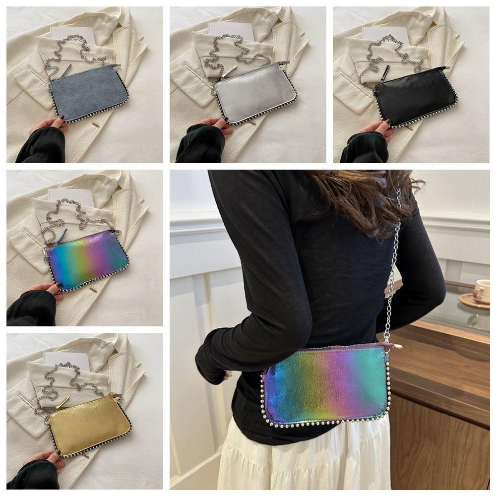 Сумка-тоут под мышкой с заклепками, корейский стиль, роскошная сумочка, элегантная винтажная сумка на плечо, женская