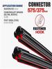 Крючковые стеклоочистители 575/375 мм (23"+15") для Ravon R2 / Chevrolet Spark KL1M/M300 / Fiat Idea 135
