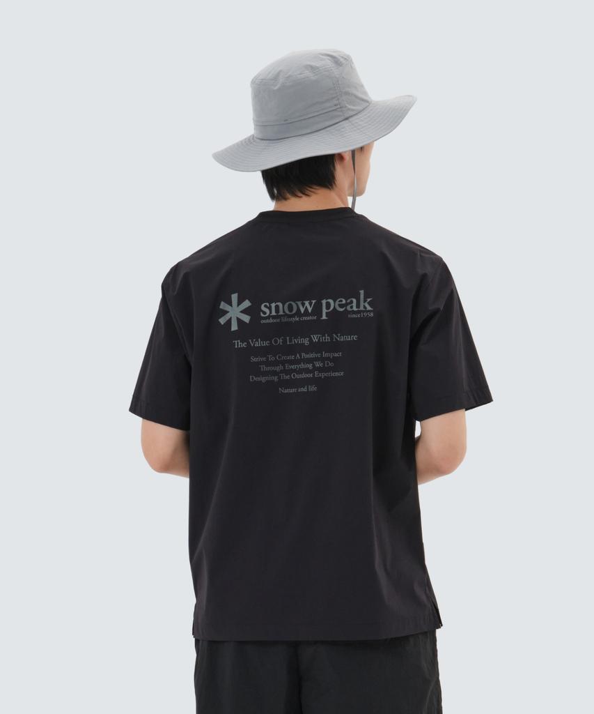 SNOWPEAK APPAREL Thin Tech Basic Short Sleeve T-Shirt (S25Musts31) Black