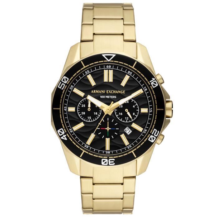Montre Armani Exchange - Hommes - AX1958 - Doré Acier inoxydable - 44mm - 10 bar