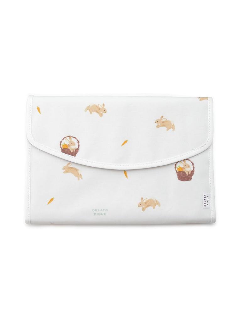 Gelato Pique Rabbit Print Mother and Child Health Handbook OWHT Case, Large, PWGG241700, Women's,