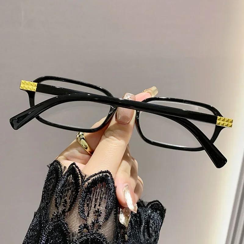 Luxury Women Printed Presbyopia Glasses Fashion Square Small Frame Reading Glasses Ultra Light Anti-Blue Light Farsightedness