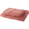 Set of 1 Bath Sheet 100% Cotton 70x130 Cm + 1 Bath Towel 50x100 Cm - Terracotta