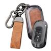 [TECART] Чехол для ключа Honda, Держатель для ключа на 3 кнопки, Алюминиевый сплав, Натуральная кожа, Полный