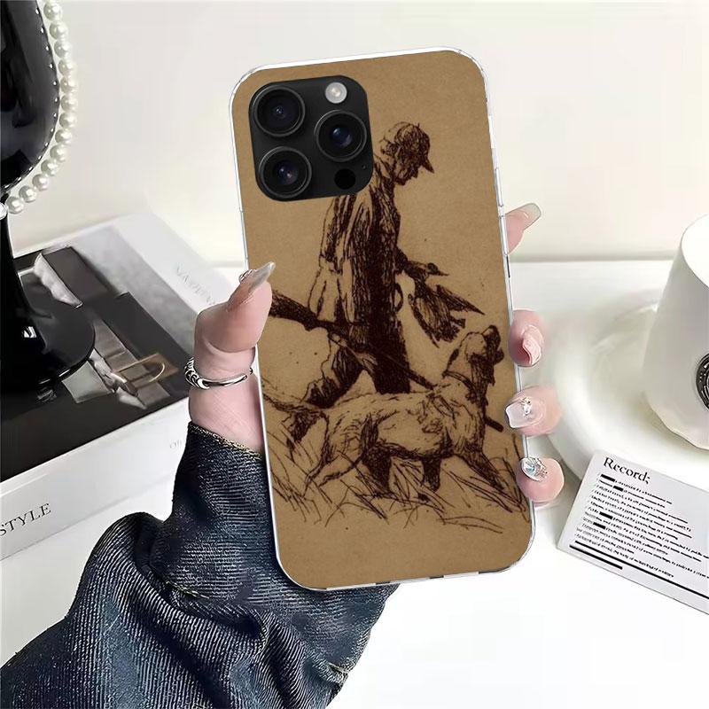 Hunter Dog Hunting Soft Phone Case For IPhone 11 17 Air 16E 16 Pro Max 15 + 14 Plus 13 Mini 12 Apple 7 SE 8 Fundas Coque 11 17 A