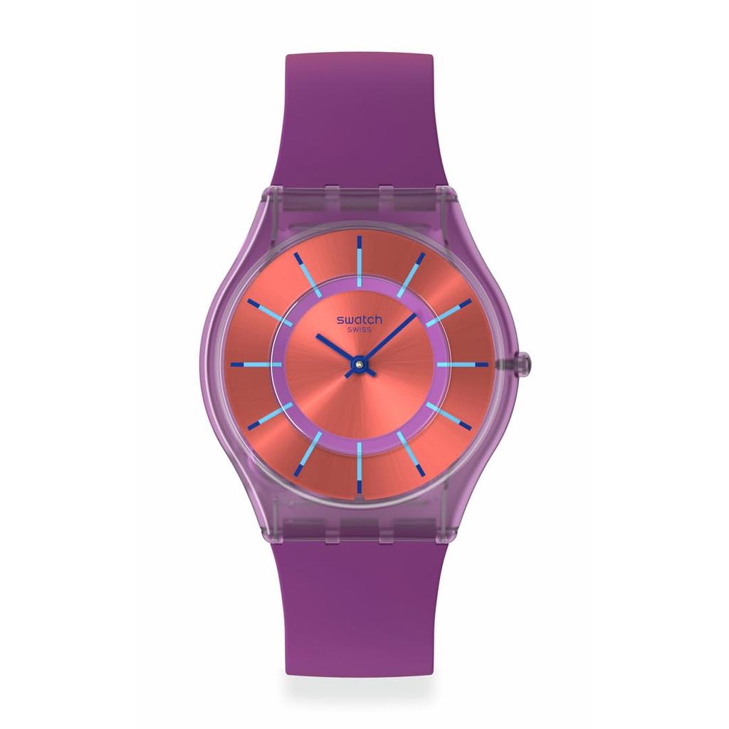 Swatch Skin Classic Biosourced Sweet Strawberry Dream Watch, Purple, SS08V108
