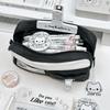 Black White Pen Bag Polka Dot Pencil Pouch Korean Pen Storage Organizer  Gift