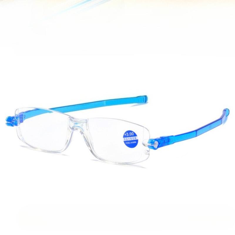 New Folding Reading Glasses With Box 360 °Rotating Lightweight Presbyopic Eyewear Women Foldable Reading Eyeglass Mirror Leg