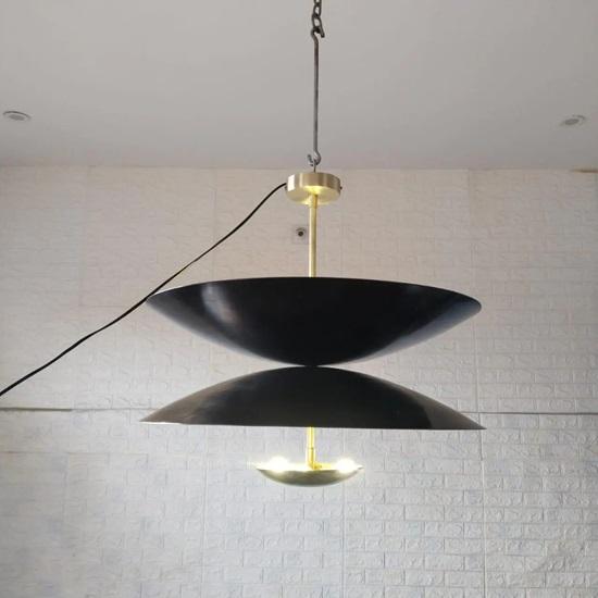Black Pendant Lighting Fixture Modern Ceiling Industrial Hanging Light for Kitchen, Dining Room, Living Room Décor 50.8 X 60.96 Cm