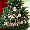 10pcs/1set Christmas Tree Ornaments Diy Props Hand-painted with Holes Wood Chip Painting Party Decoration Supplies