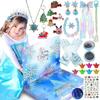 Girls Christmas Advent Calendar, Princess Jewelry Set 24 Days Countdown Gift Set, Christmas Princess Dress Up Accessories Gift Box