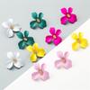 Eardrop Petal Stud Dignified Flowers Alloy Fresh Women Personality Earrings Fashion