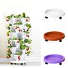 Pot Tray Drainage Hole Space-saving Stackable Strawberry and Herb Garden Pot Tray for Garden