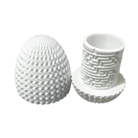 3D Printed Maze Egg Puzzle Box Brain Teaser Maze Egg Storage Box Dragon Egg Fidget Toy for Kids Adults Home Office Desk