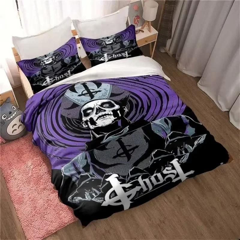 Comforter Rock Band Ghost Pattern Bedding Set For Bedroom Soft Modern S Comefortable Kids And
