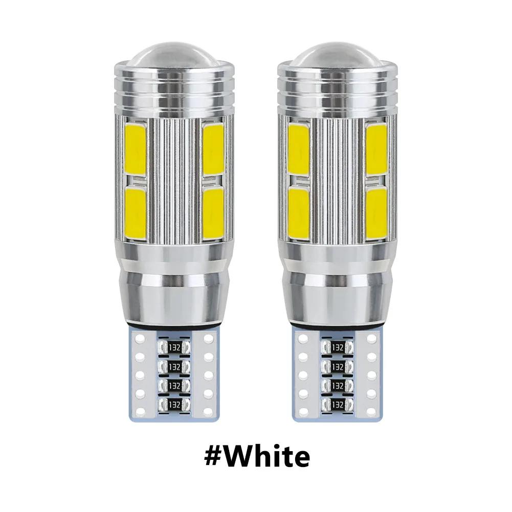 2 шт. T10 автомобильная W5W 5730 10SMD светодиодная лампа фонарь заднего хода лампа для чтения 12 В 6500 К авто клиновидная боковая подсветка номерного знака багажник лампы
