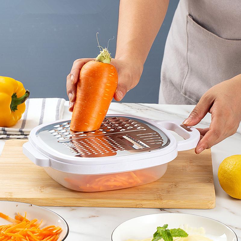 3-в-1 пластиковая ручная овощерезка, измельчитель сыра, моркови, терка для картофеля, резак для картофеля фри, кухонные аксессуары для фруктов
