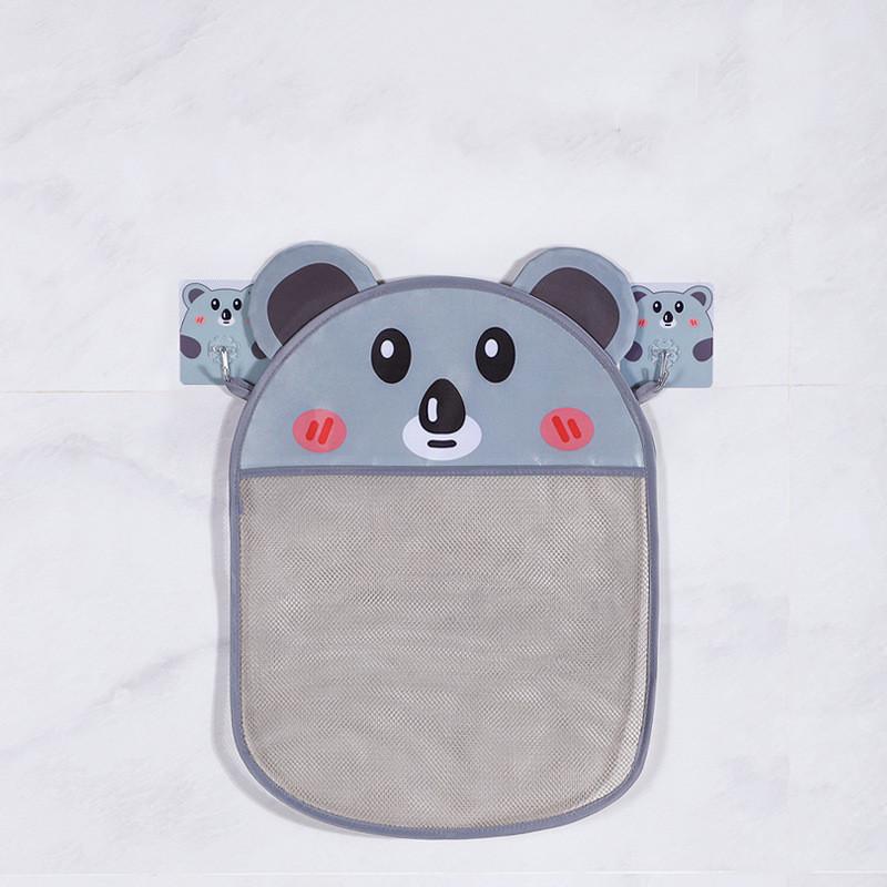 Baby Girl Cartoon Animal Shower Hanging Basket Cute Mesh Bag Bathroom Storage Organizer Holder for Kid Bath Water Toys Net Pouch