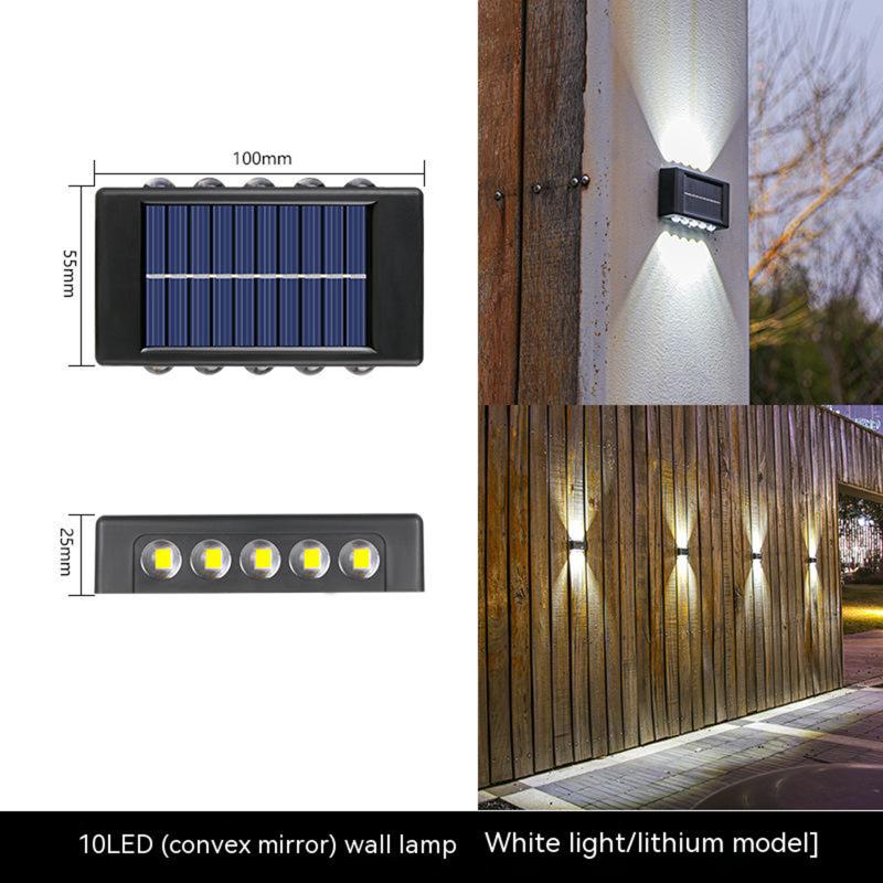 Наружный солнечный настенный светильник IP65 водонепроницаемый вверх вниз уличные фонари для украшения балкона на улице в саду