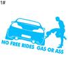 Funny No Free Rides Gas or Ass Car Vehicle Reflective Decals Sticker Decoration