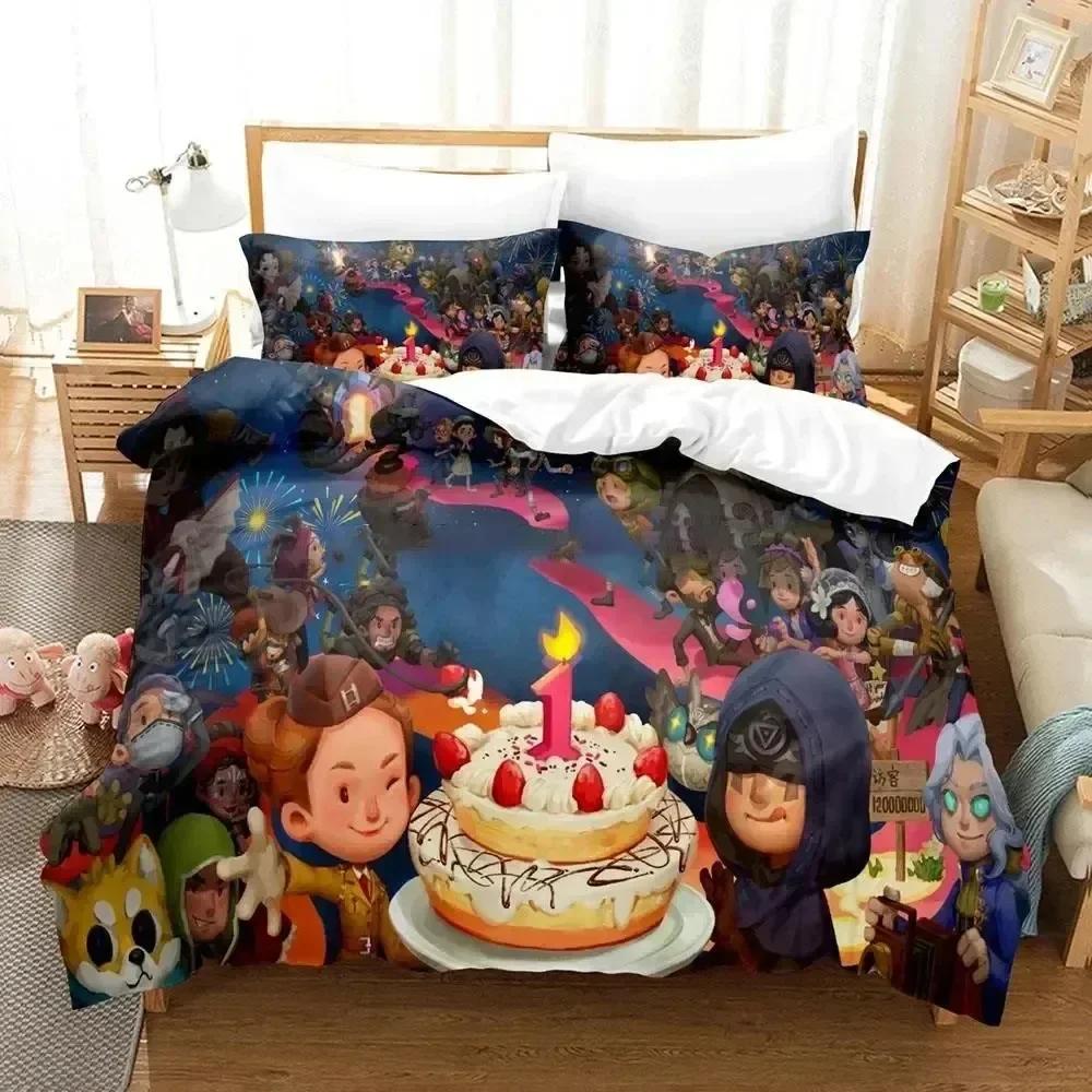 3D Anime Game Identity V Printed Bed Set Duvet Cover Pillowcase Bedding Set Bed Linen Sheet Quilt Cover Full Queen King Size