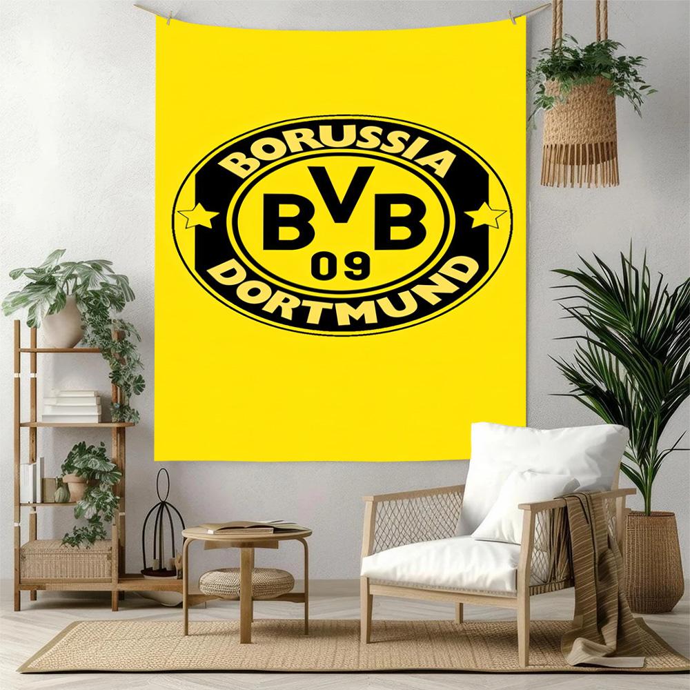 Borussia Dortmund Wall Decor Tapestry Art For Pet Memorial Birthdaywedding Party Backdrop Family Gift