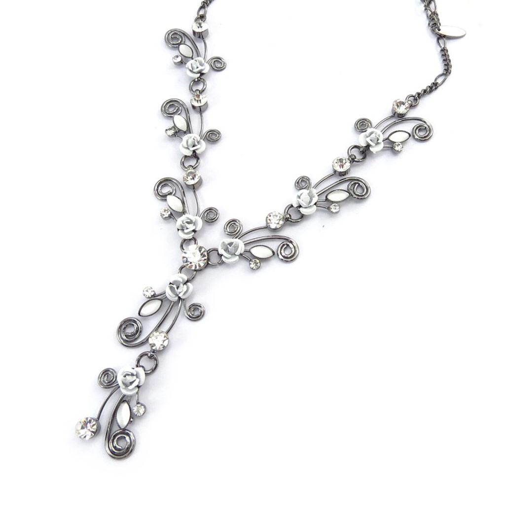 Les Trésors De Lily [K0967] — Серое дизайнерское колье Paradis Floral