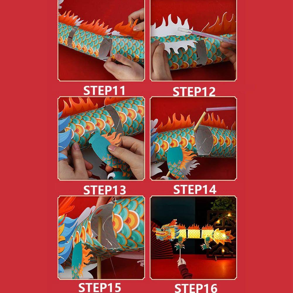 Набор для творчества 'Фонарь середины осени' Китайский фонарик Мешок с материалами DIY Фонарик-дракон Китайский стиль Ручная работа Праздник середины осени Вечеринка с фонариками