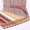 Dress Sweater Thin Belt Personality Metal Buckle Waist Strap Fashion Women Decoration Accessory Exquisite PU Leather Waistband