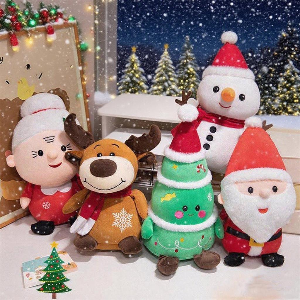 Cartoon Christmas Snowman Christmas Tree Pillow Gingerbread Doll Sofa Cushion Holiday Decoration