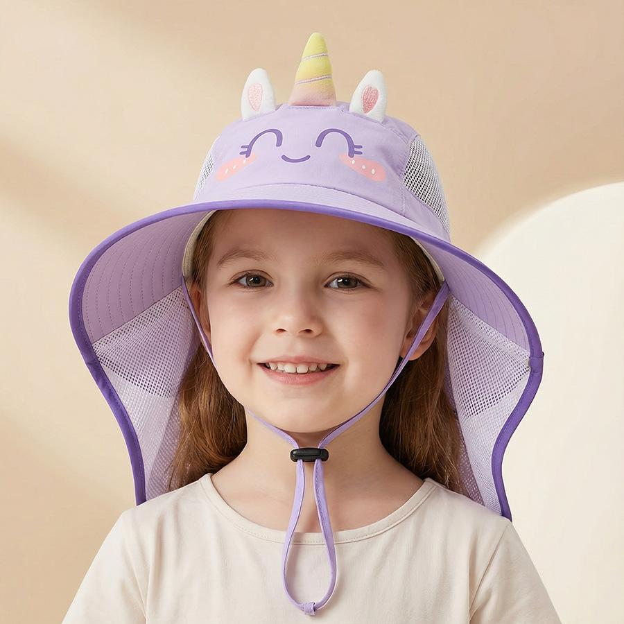 New children's sun hats for ages 3 to 8 – baby sun hats, beach hats, hats with UV protection functions. These summer-style hats