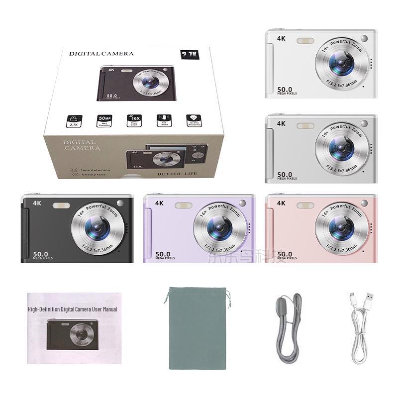 Retro 4K HD Digital Camera for Students - Portable Entry-Level Travel Cam