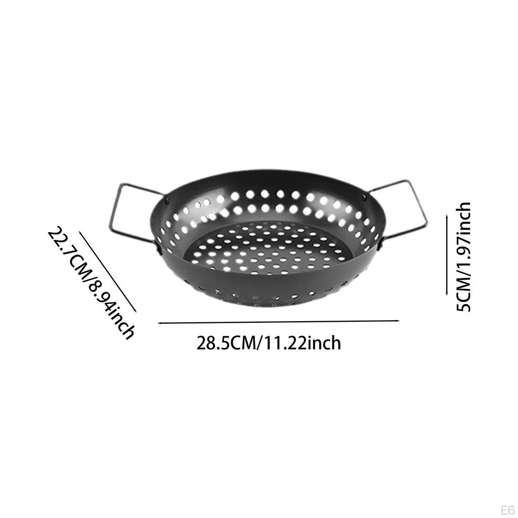 , Grill Basket, Practical with Handles, Bakeware, Tray for Restaurant Kitchen, Roasting At