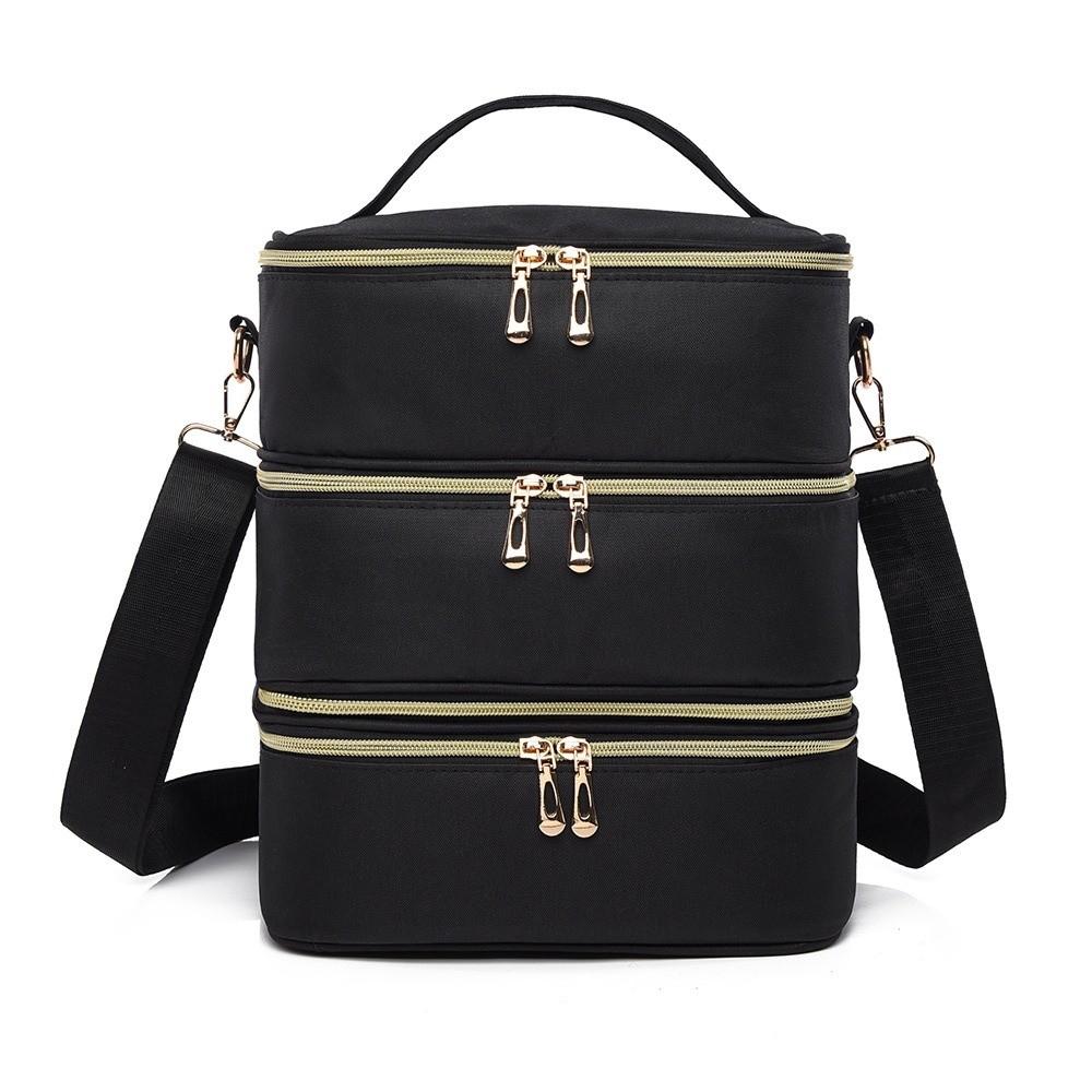 Portable Nail Care Tool Storage 3 Layer Shoulder Bags Gifts Cosmetic Bag Beauty Tool