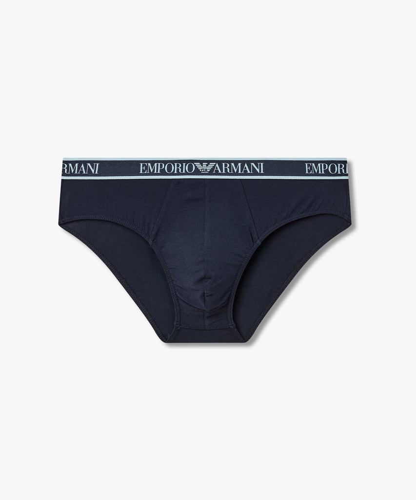 EMPORIO ARMANI UNDERWEAR Мужская линия Отделка Контрастный Логотип Темно-синий 08M6111320