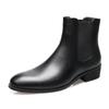 Fashion Italian Men's Leather Boots Fashion Chelsea Boots Brand Business Dress Boots for Men High-top Casual Boot Pointed Toe Ankle Boot